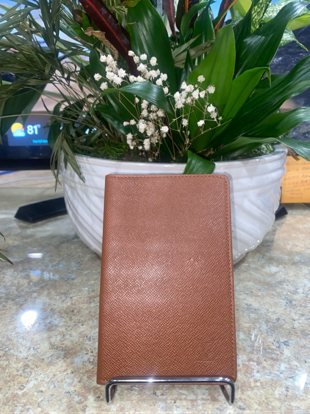 Louis Vuitton Vintage Brown Taiga Leather Card Holder Wallet SP0968 EUC - Picture 2 of 14